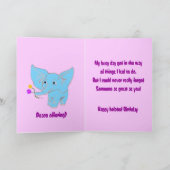 verspäteter Elefant, Karte (Innenseite)