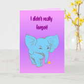 verspäteter Elefant, Karte (Gelbe Blume)