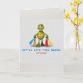 Verspäteter Geburtstag Karte (Gelbe Blume)