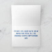 Verspäteter Geburtstag mit ängstlicher Karte (Innenseite)