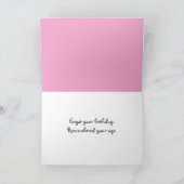 verspäteter Geburtstag mit grauer Ratte Karte (Innenseite)