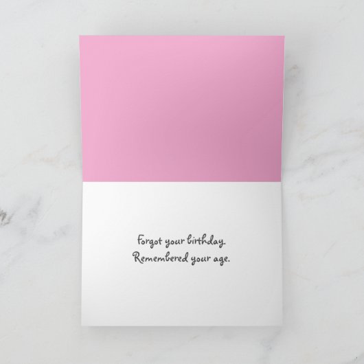 verspäteter Geburtstag mit grauer Ratte Karte (Innenseite)