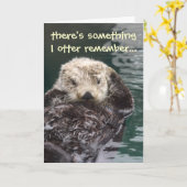 Verspäteter Geburtstags-Otter Karte (Gelbe Blume)