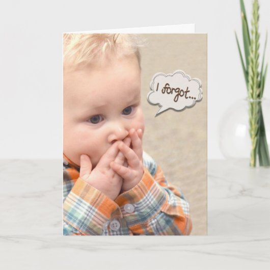 verspäteter Geburtstagskind Karte (Vorderseite)