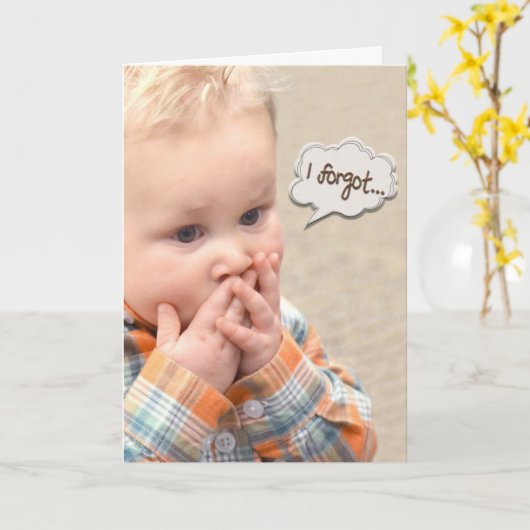 verspäteter Geburtstagskind Karte (Gelbe Blume)