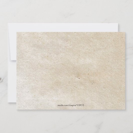 Verspäteter Herbst oder Winter-Rustikal-Baumhütten Einladung (Rückseite)