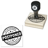 Verspätetes Ereignis mit der neuen Date-Briefmarke Gummistempel (Stempel)