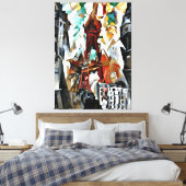 Verspätung - Der rote Turm Leinwanddruck (Insitu (Schlafzimmer))