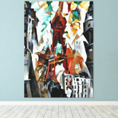 Verspätung - Der rote Turm Leinwanddruck (Insitu (Holzboden))