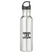 Verspätung ist mein Kardio Edelstahlflasche (Vorderseite)