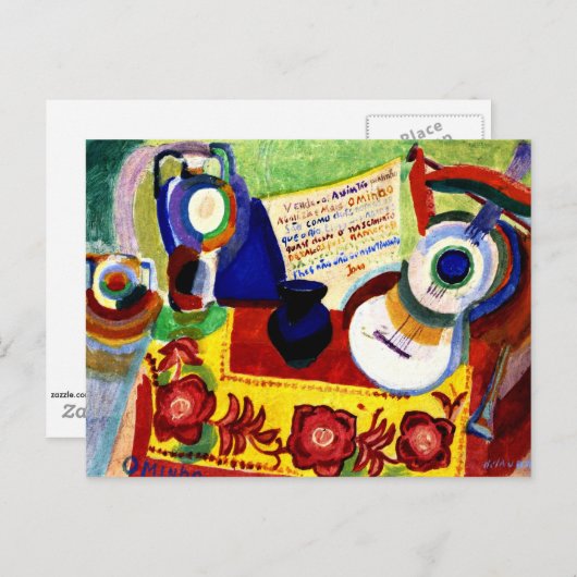 Verspätung - Portugiesisches Stillleben Postkarte (Vorne/Hinten)