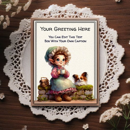 Verspielte Alltags-Sentiment-Geschichtenbuch-Kunst Postkarte