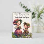 Verspielte Alltags-Sentiment-Geschichtenbuch-Kunst Postkarte (Stehend Vorderseite)
