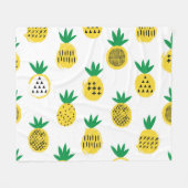 Verspielte Ananas: kinderfreundlich Vintag Fleecedecke (Vorderseite (Horizontal))