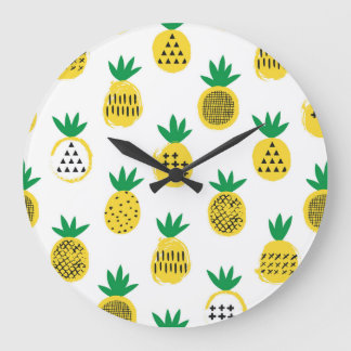 Verspielte Ananas: kinderfreundlich Vintag Große Wanduhr