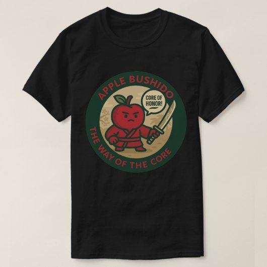 Verspielte Apfel-Samurai-Disziplin  T-Shirt (Design vorne)