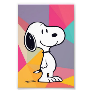 Verspielte Beagle-Cartoon-Geometric-Pop-Art Fotodruck
