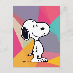 Verspielte Beagle-Cartoon-Geometric-Pop-Art Postkarte
