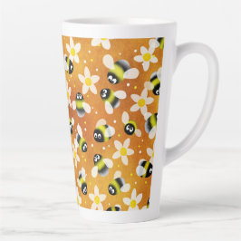 Verspielte Buzzing Bienen (Burnt Orange) Milchtasse