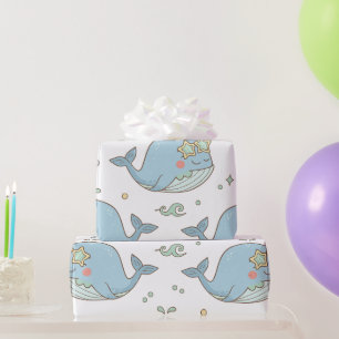 Verspielte Cartoon-Tiere & Regenbogen-Doodle Cute Geschenkpapier