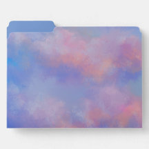 Verspielte Cloud-Design-Ordner