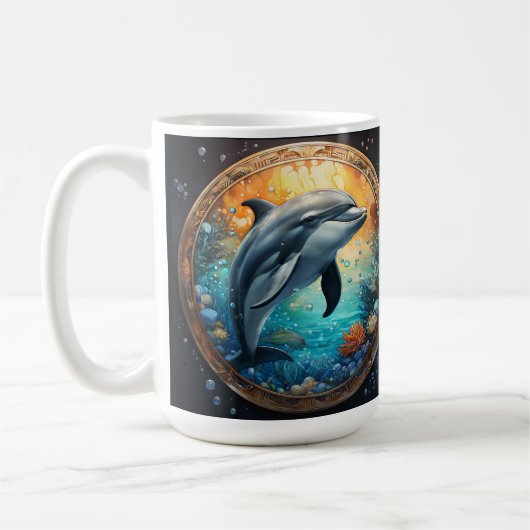 Verspielte Dolphin Kaffeetasse (Links)