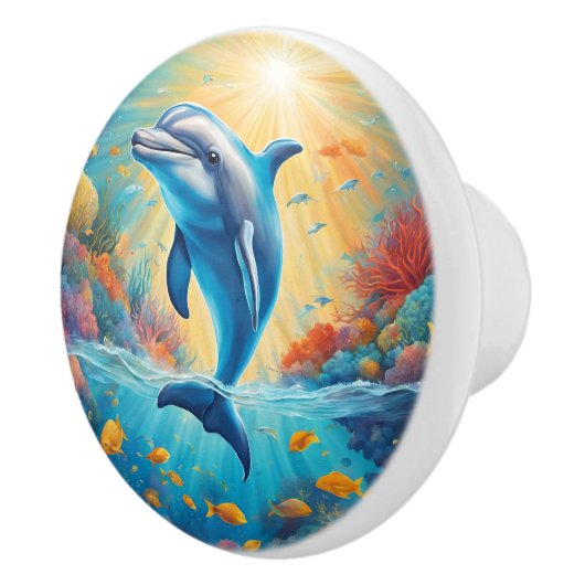 Verspielte Dolphin Keramikknauf (Rechts)