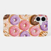 Verspielte Donuts iPhone 16 Hülle (Rückseite (Horizontal))