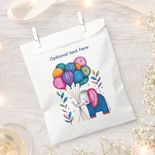 VERSPIELTE ELEFANTENBALLONS GESCHENKTÜTCHEN (Ausgeschnitten)