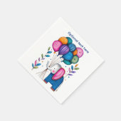VERSPIELTE ELEFANTENBALONS SERVIETTE (Ecke)