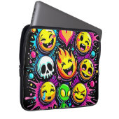Verspielte Emoji-Explosion Laptopschutzhülle (Vorne Rechts)
