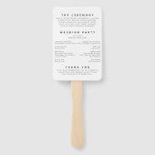 Verspielte Fakten, Hochzeitsordnung Fächer (Rückseite)