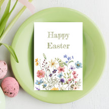 Verspielte Farbige Wildblumenblüte Frohe Ostern