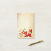 Verspielte Foxy Post-It Notizen 4x6 (Auf Schreibtisch)