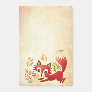 Verspielte Foxy Post-It Notizen 4x6