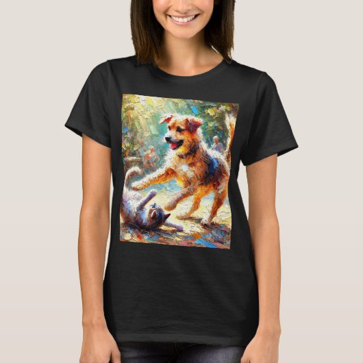 Verspielte Freunde T-Shirt (Vorderseite)
