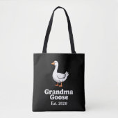 Verspielte Großmutter Gans Est Jahr Niedliche Gans Tasche (Vorderseite)
