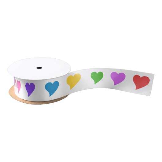 Verspielte Herzen Satinband (Spule)
