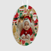 Verspielte Holiday Leckereien Foto Ornament - Ging (Vorderseite)