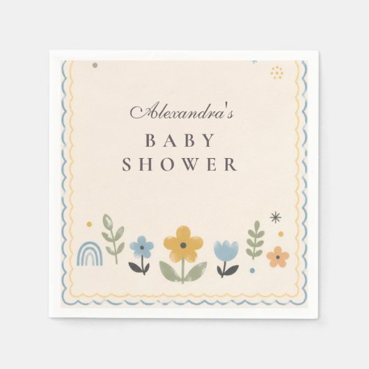 Verspielte Hummel-Baby-Party Serviette (Vorderseite)