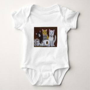 Verspielte Kätzchen Baby Strampler