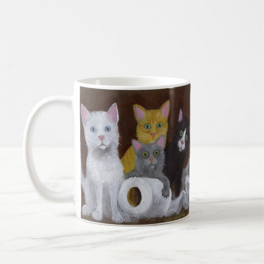 Verspielte Kätzchen Kaffeetasse (Links)