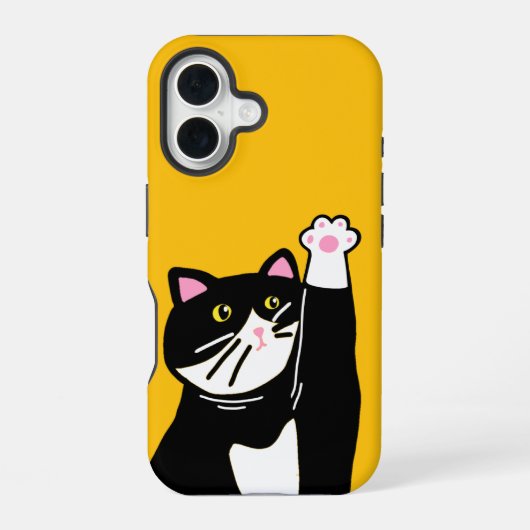 Verspielte Katze iPhone 16 Hülle (Rückseite)