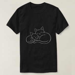 Verspielte Katzenliebhaber, süße schlafende Katze, T-Shirt