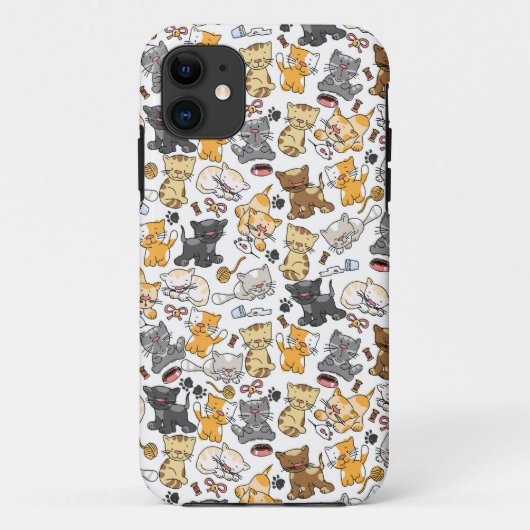 Verspielte Kitzkatzen Case-Mate iPhone Hülle (Rückseite)