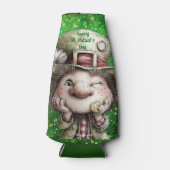 Verspielte Leprechaun-Illustration Flaschenkühler (Vorderseite)