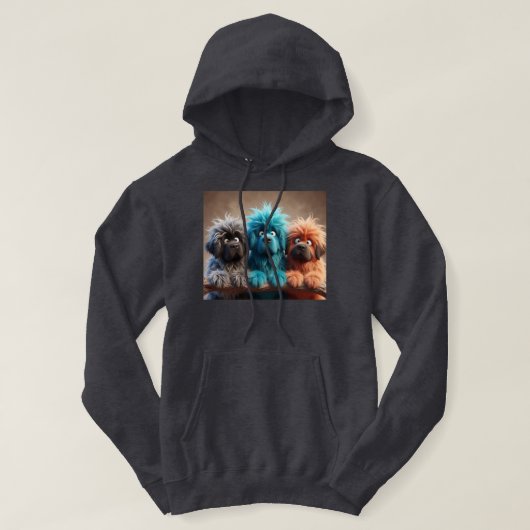 Verspielte Newfies Hoodie (Design vorne)
