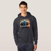 Verspielte Newfies Hoodie (Vorne ganz)