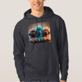 Verspielte Newfies Hoodie (Vorderseite)