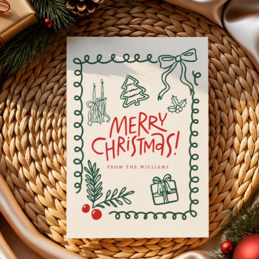 verspielte niedliche Weihnachtskarte